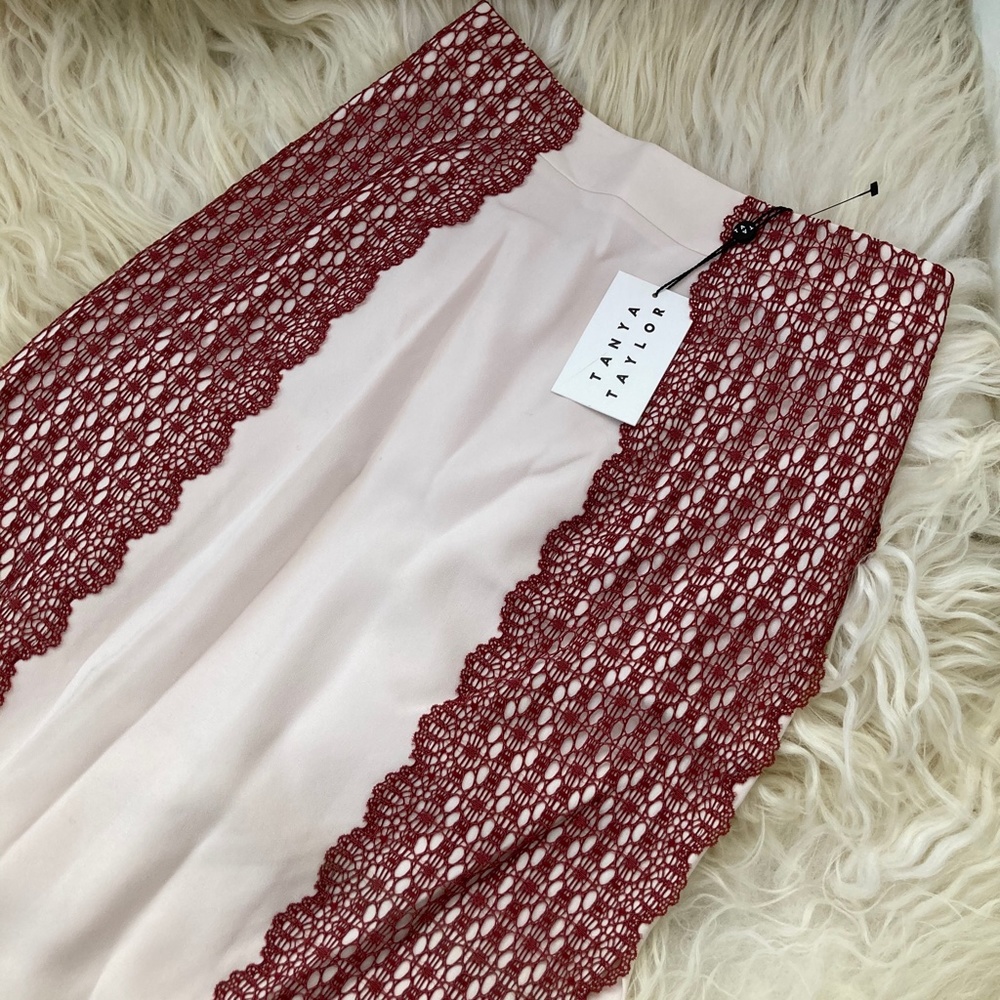 TANYA TAYLOR Crochet-Paneled Simmons Skirt - Picture 11 of 12